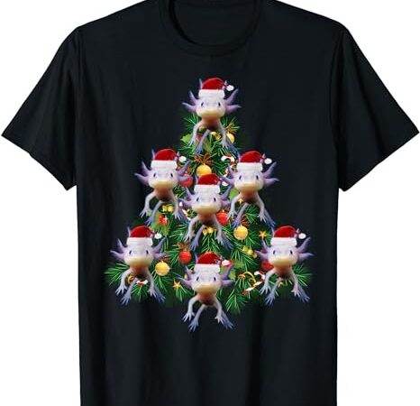Axolotl christmas tree edition gift for axolotl lovers t-shirt