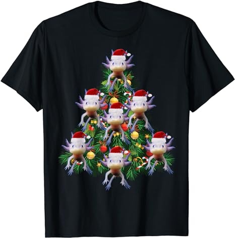 Axolotl Christmas Tree Edition Gift for Axolotl Lovers T-Shirt