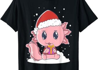 Axolotl Santa Funny Winter Holiday Funny Merry Christmas T-Shirt