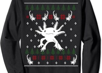 Axolotl Ugly Christmas Ornament Sweatshirt