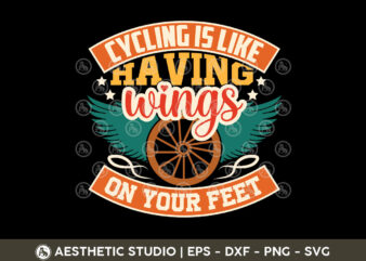 Cycling T-shirt, Cycling Svg, Cycling is like having wings Svg, Cycling T-shirt Svg, Bicycle, Typography, Cycling Quotes, Cycling Cut File