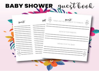 Baby Shower Guest Book t shirt template