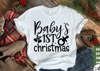 Baby’s 1st christmas SVG t shirt template