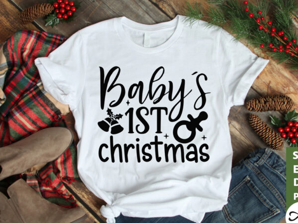 Baby’s 1st christmas svg t shirt template