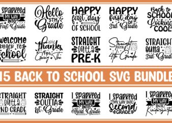 Back To School SVG Bundle t shirt template