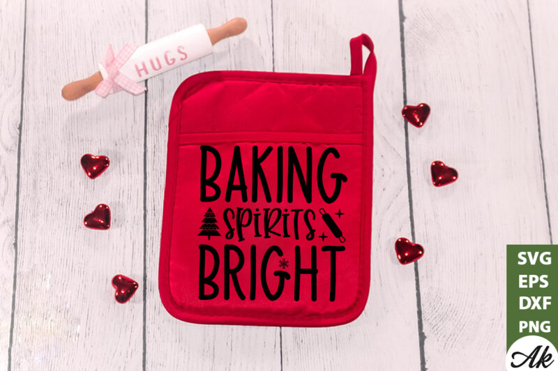 Baking spirits bright Pot Holder SVG