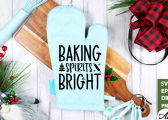 Baking spirits bright Pot Holder SVG t shirt template