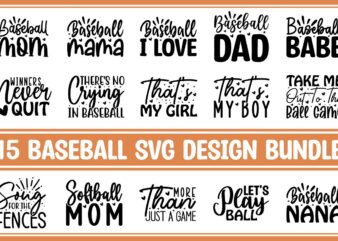 Baseball SVG Design Bundle