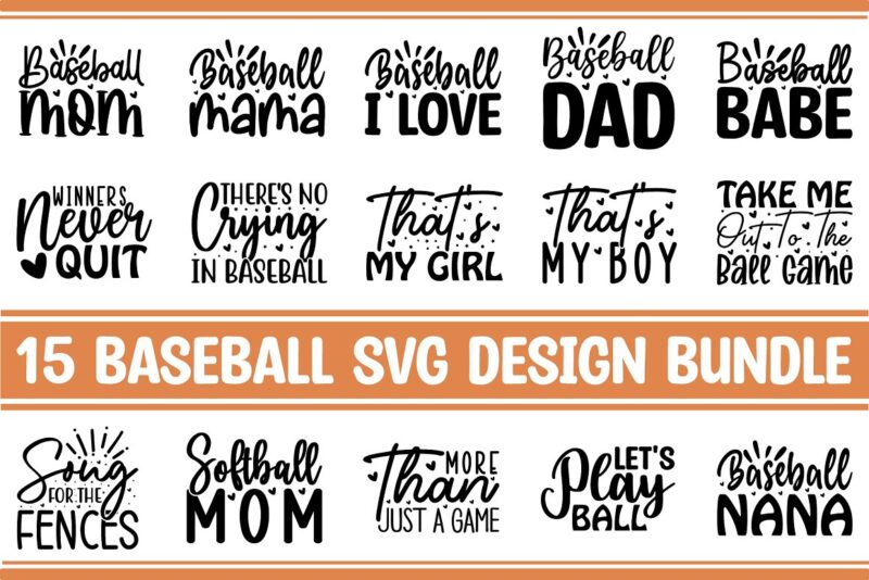 Baseball SVG Design Bundle