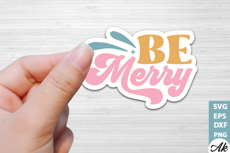 Be merry Stickers Design