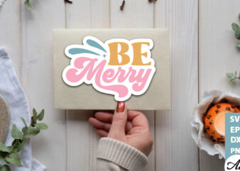 Be merry Stickers Design