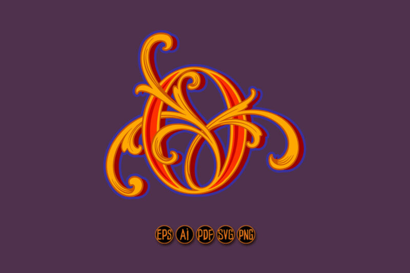 Monogram magic classic zero flourish emblem