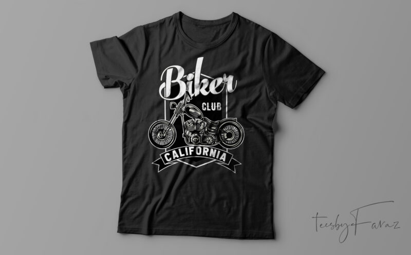Biker Club California| T-shirt design for sale