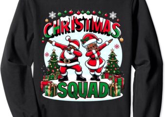 Black African American Santa Claus Squad Christmas 2023 Sweatshirt