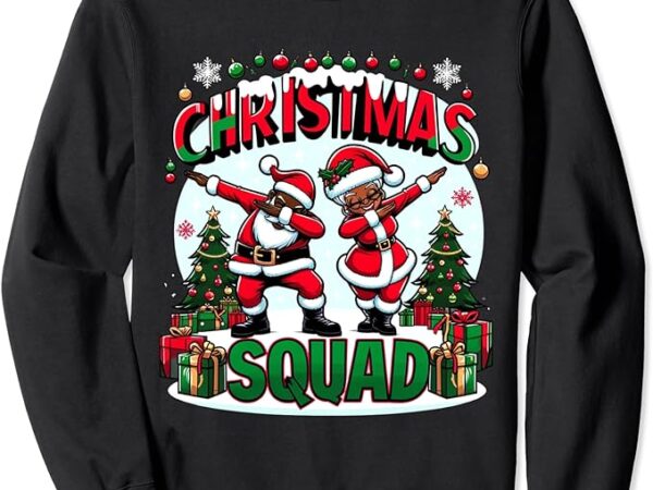 Black african american santa claus squad christmas 2023 sweatshirt