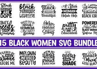 Black Women SVG Bundle t shirt template
