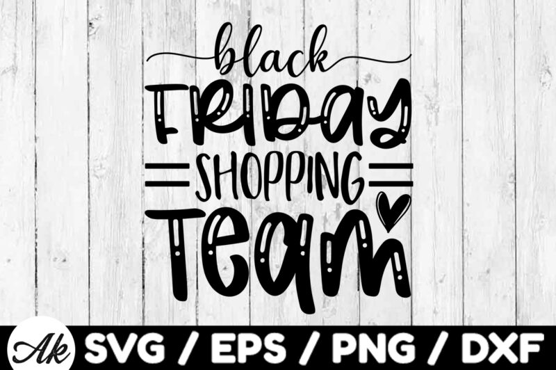 Black friday shopping team SVG