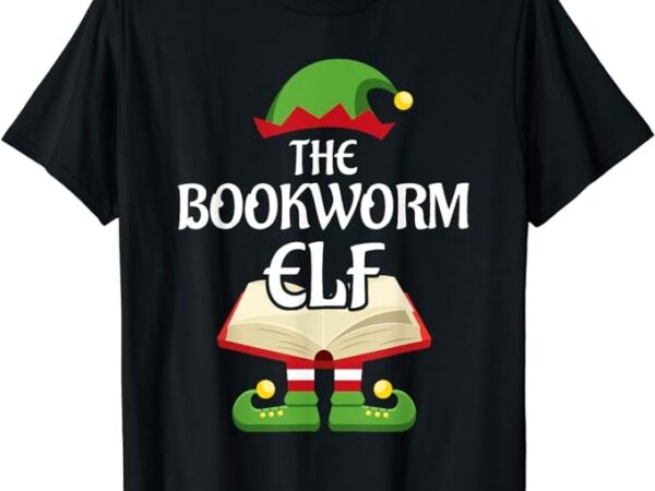 Bookworm elf family matching group christmas reading t-shirt