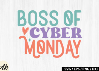 Boss of cyber monday Retro SVG