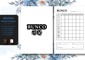 Bunco Score Sheets t shirt template