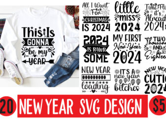 New year SVG design bundle, bundle design, happy new year bundle,new year 2024,new year decorations 2024, new year decorations, new year hat