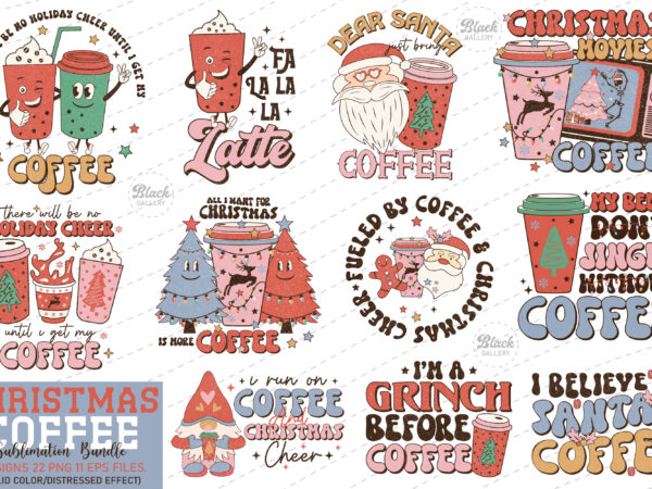 Christmas coffee t-shirt design