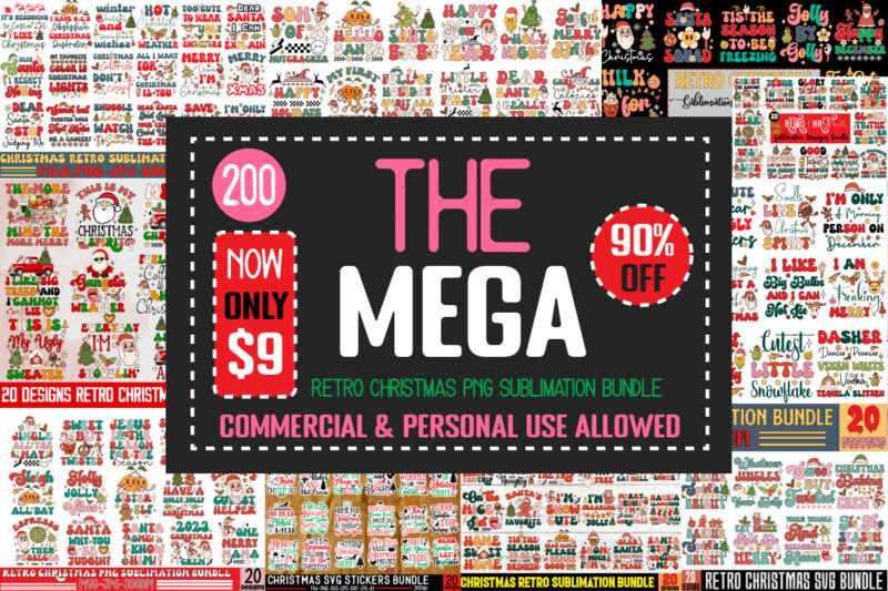 Mega Christmas PNG Sublimation Bundle,Mega Retro Christmas,3d Christmas Bundle, 3d Christmas Tumbler Sublimation ,3d Santa Tumbler Wrap ,3d