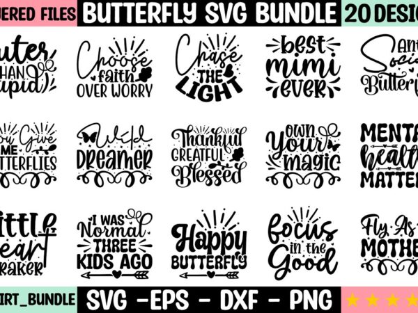 Butterfly svg bundle t shirt template