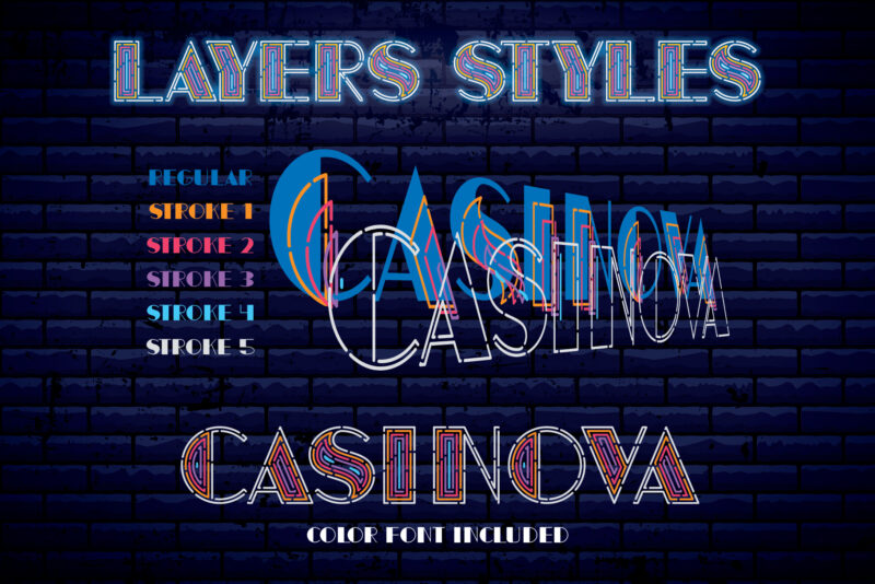 Casinova Layered Font