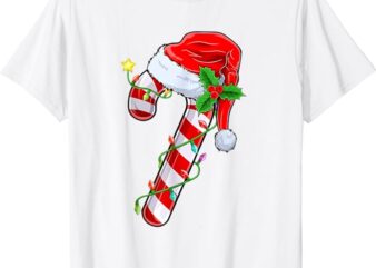 Candy Cane Crew Christmas Lights Family Matching Xmas Girls T-Shirt