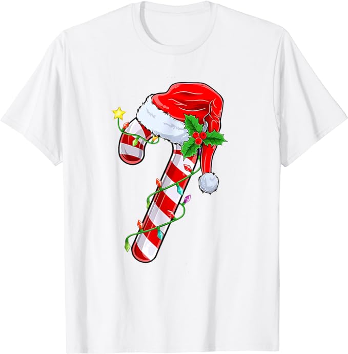 Candy Cane Crew Christmas Lights Family Matching Xmas Girls T-Shirt