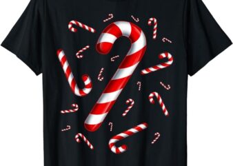 Candy Cane Merry and Bright Red and White Candy Costume T-Shirt