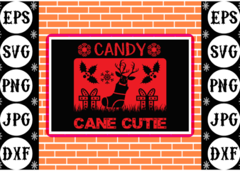 Candy cane cutie t shirt vector file