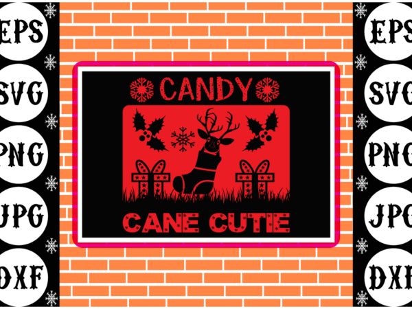 Candy cane cutie t shirt vector file