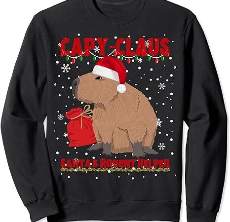 Capybara christmas holidays funny santa xmas capy claus sweatshirt