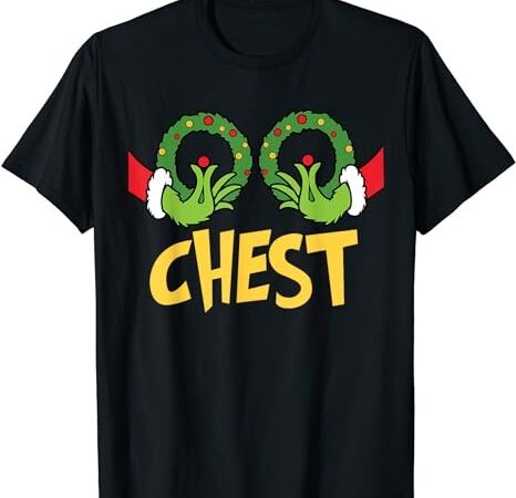 Chest nuts christmas shirt funny matching couple chest nuts t-shirt