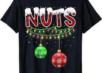 Chest Nuts Matching Chestnuts Funny Christmas Couples Nuts T-Shirt 1