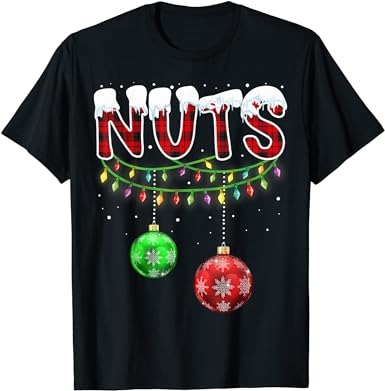 Chest nuts matching chestnuts funny christmas couples nuts t-shirt 1