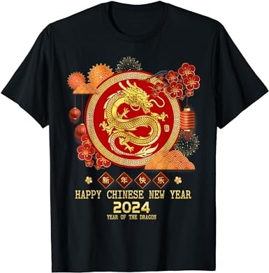 Chinese new year 2024 happy new year 2024 year of the dragon t-shirt Chinese new year 2024 happy new year 2024 year of the dragon t-shirt