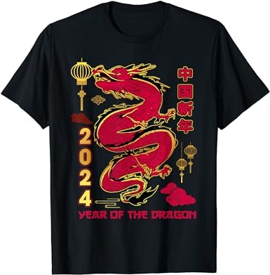 Chinese year of dragon 2024 happy new year christmas 2024 t-shirt
