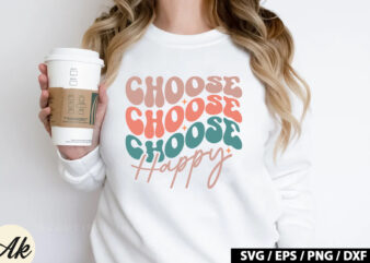 Choose happy Retro SVG