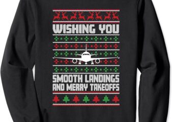 Christmas Aviator Airplane Santa Claus Aviation Christmas Sweatshirt 1