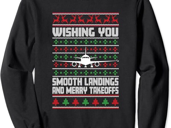 Christmas aviator airplane santa claus aviation christmas sweatshirt 1
