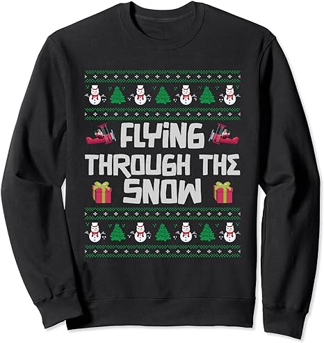 Christmas Aviator Airplane Santa Claus Aviation Christmas Sweatshirt