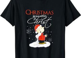 Christmas Begins With Christ Xmas Gift Holiday costume T-Shirt