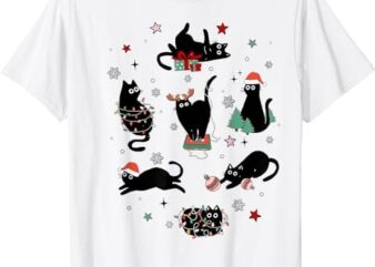 Christmas Black Cats T-Shirt
