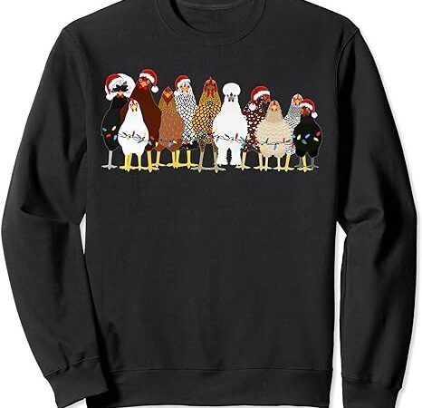 Christmas chickens, farm heifer christmas sweatshirt