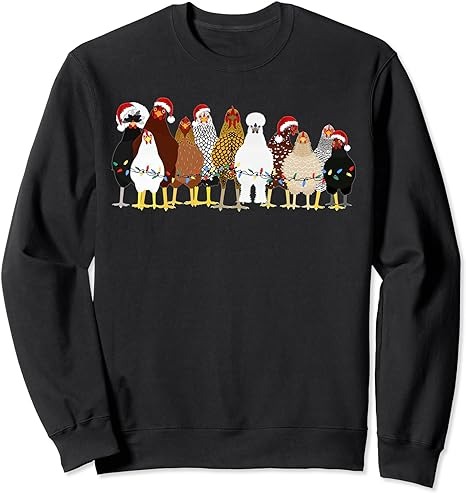 Christmas Chickens, Farm Heifer Christmas Sweatshirt