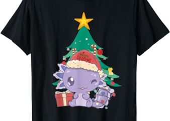 Christmas Axolotl Shirt Funny Santa Axolotl Costume Xmas T-Shirt
