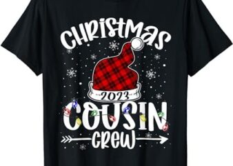 Christmas Cousin Crew Funny Red Plaid Matching Pajama T-Shirt
